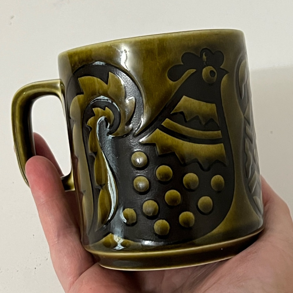 Hornsea | Green Chicken Mug Vintage Circa 1970s
